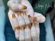 ウサギネイル 新大久保店(usagi nail)/マグネットフレンチ秋可愛い