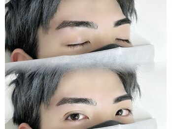 ホワイトラッシュ 岡山問屋町店(WHITE LASH)の写真/【男性のお客様も大歓迎★】お顔の印象は8割眉で決まる！眉毛を整えることで爽やかな印象に♪初回¥4480