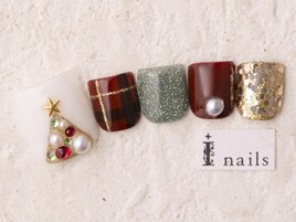 クリスマスボルドーフット