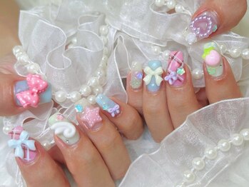 アビス(Abyss)の写真/1級ネイリスト在籍◆拘りアートで"魅せる"指先を叶えます*ガーリー/ゴテゴテ/y2k/ダークなdesignは当店へ