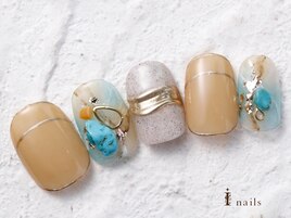 大理石ミラーネイル10480円