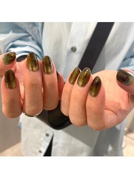 マッシュ abeno店(MASHU)/deep mosgreen nail