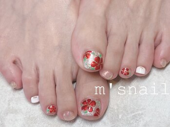 エムズネイル 高木店/夏フットネイル