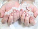 flower hologram nail