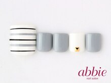 ネイルサロンアビー 北千住店(abbie)/ラフカジボーダー　￥10274