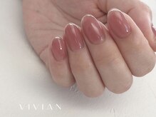 ヴィヴィアン ネイル(Vivian nail)/細ミラー　フレンチネイル