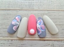 ブランロール 中目黒店(Blanl'or)/マットなフラワーネイル