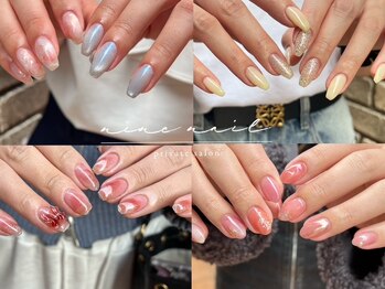 ナイン ネイル(nine nail)の写真/【ショートネイルも可愛いデザイン多数♪】90分以内でデザインし放題の《お任せニュアンス¥6900》が人気☆