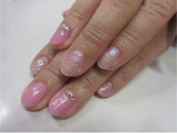 ワンカラージェルネイルショップ イオン新潟東店/ラメグラデーション