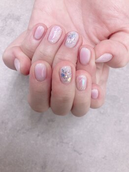 ネイルサロンファストネイルプラス 新宿店(FAST NAIL PLUS)/夏ネイル2021【チークネイル】