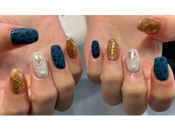 カラフルレオパードネイル♪