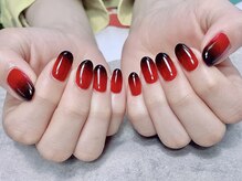 ティーエス ネイル ガーデン(T.S Nail Garden)/赤黒グラデーション