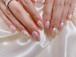 シェル埋め尽くしネイル