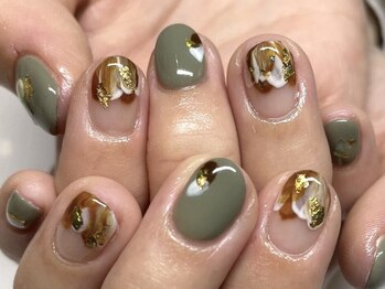 塗りかけニュアンスネイル