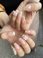 ランド ネイル 博多(LAND) 夏にぴったりイエローフレンチネイル♪リボンとの相性◎