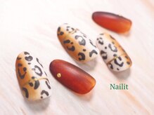 ネイリット 銀座(Nailit)/マットヒョウ柄 ¥9900【¥10890】