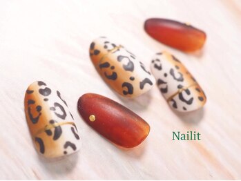 ネイリット 銀座(Nailit)/マットヒョウ柄 ¥9900【¥10890】