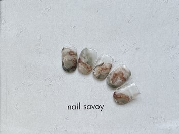 ネイル サヴォイ 本厚木店/ニュアンス地層ネイル6500円