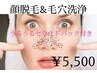 【黒ずみ/いちご鼻/毛穴詰まり】お顔脱毛＋毛穴洗浄＋美白パック　9800円→