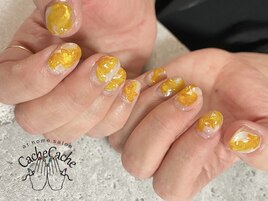 インクで作るイエローネイル