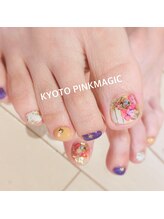 ピンクマジック(PINKMAGIC)/垂らし込みフットネイル