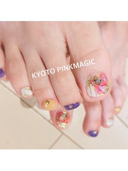 ピンクマジック(PINKMAGIC)/垂らし込みフットネイル