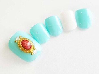 幻之花ネイル/ブルーリゾートネイル