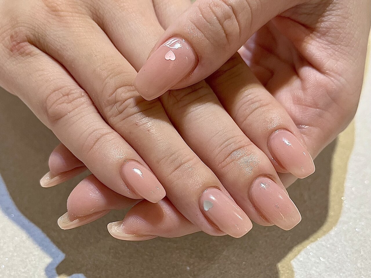 ネイルチップ‪‪❤︎‬ナチュラルピンクベージュ 量産型地雷韓国‬