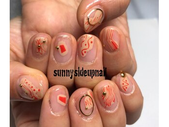 サニーサイドアップ ネイル(Sunny SideUp nail)/クリアベースアート