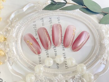 ラッキーネイル(Lucky Nail)/春らしさ満点のニュアンスネイル