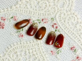 べっ甲ネイルと他のパーツも色々