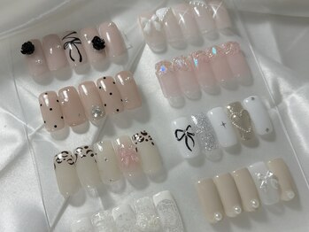 ラルム(Larme)の写真/お得に可愛く♪トレンド可愛いを詰め込んだ定額デザインサンプルから選択！韓国/ワンホンネイルが人気*