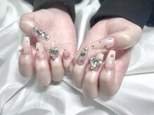 ヤシネイル(Yashi Nail)/ゴージャス持込　ハート埋尽くし