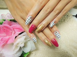 ★チェック柄アート★