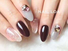 ワンカラー×Vカットストーン