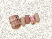 カラ ネイル 中津店(calla nail)/ほっこりチェックフットデザイン