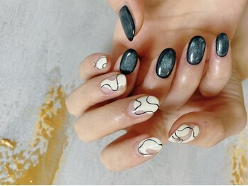 キキネイル 二子玉川(kikinail)/ちぐはぐニュアンスネイル