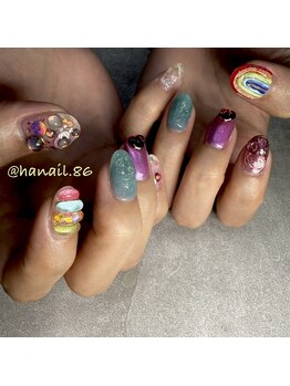 エムネイル(Ｍ)/haruka nail × ポップネイル