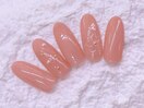 シンプルフラワーネイル