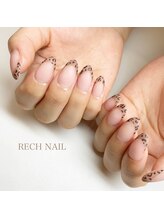 レッシュネイル サロンアンドスクール(RECH NAIL salon&school)/レオパードフレンチ☆