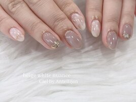 ブライダル、上品お呼ばれネイル