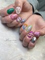 ルアイナ(LUAINA)&nbsp;フリーデザインカラフル個性派ネイル