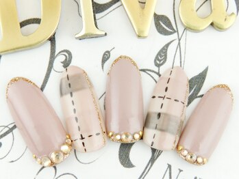 ネイルサロン ディーバ ギンザ(Nail salon Diva GINZA)/ヌーディーチェック￥9500