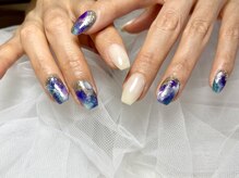 サロンドフォーエイチ(salon de 4H)/もやもやニュアンスネイル