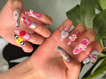 ゆびノさき/バービー人形ネイル