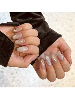 ホワイトネイル 難波店(WHITE NAIL)/マグネットネイル/細フレンチ