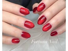フォルトゥーナ 神田(Fortuna)/正月赤マグネットネイル