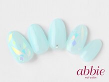 ネイルサロンアビー 北千住店(abbie)/アクアブルー　￥8250