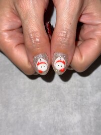 雪だるまネイル別途1本¥2200