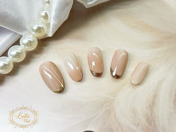 ラスターネイル(Luster nail)/春色ミラーフレンチ☆